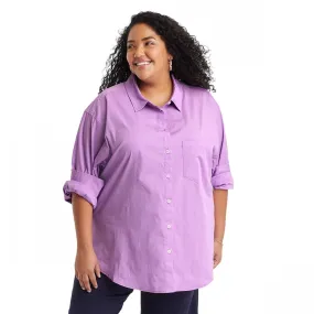 Ava & Viv Plus Size Long Sleeve Button-Down Oversized Tunic Shirt 84095815