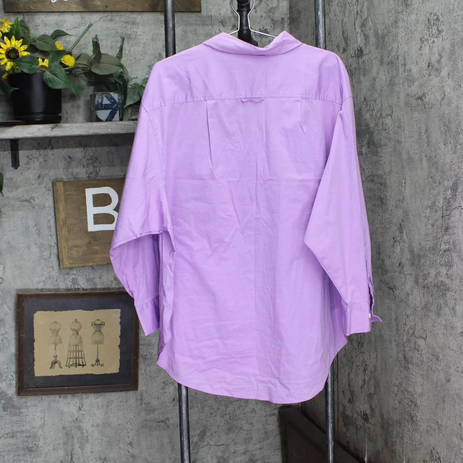 Ava & Viv Plus Size Long Sleeve Button-Down Oversized Tunic Shirt 84095815