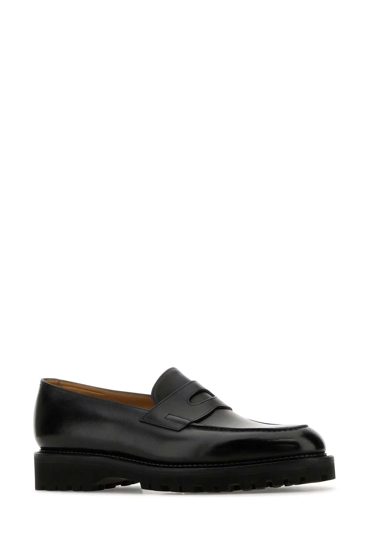 Black leather Lopez loafers