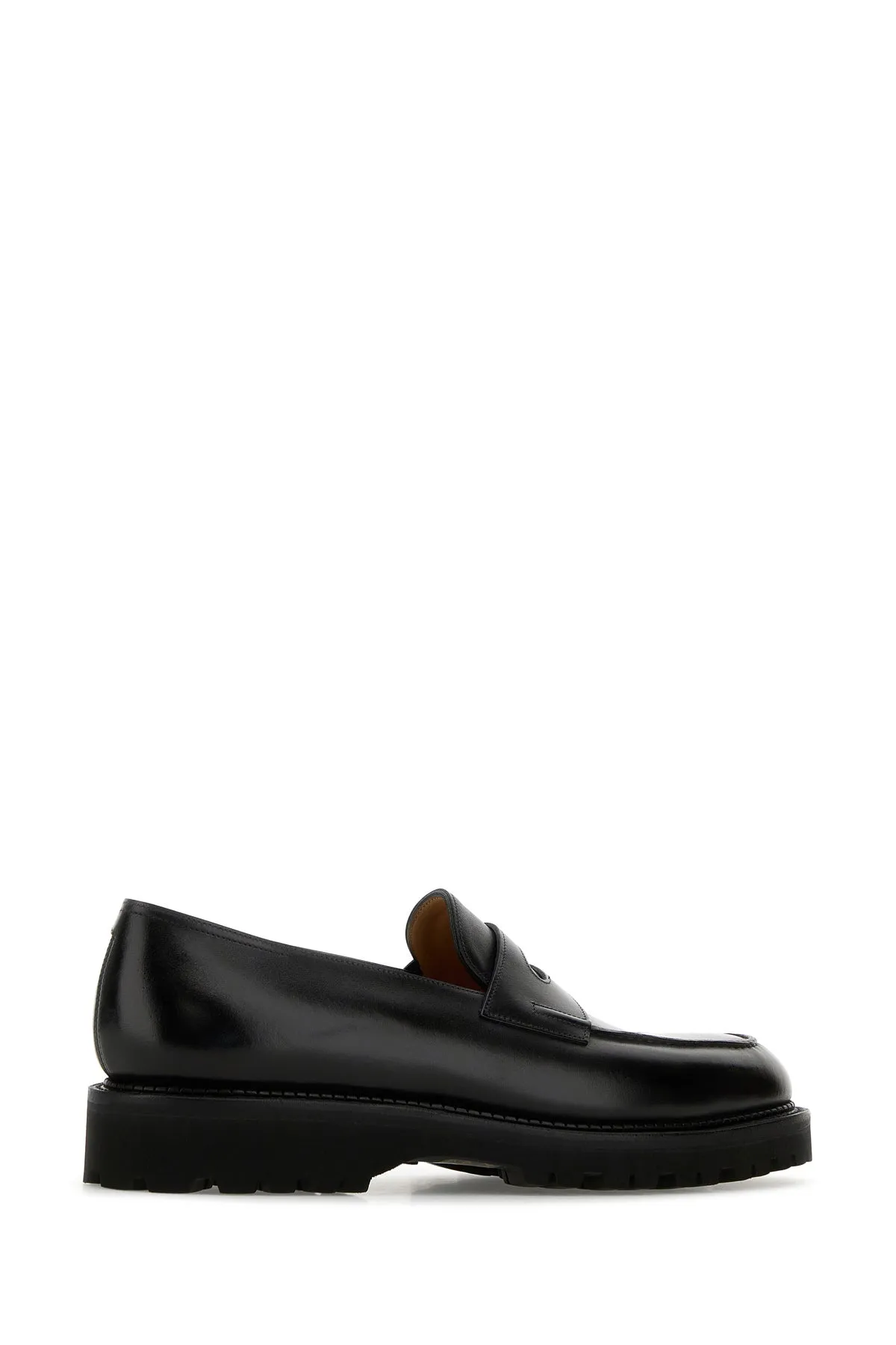 Black leather Lopez loafers
