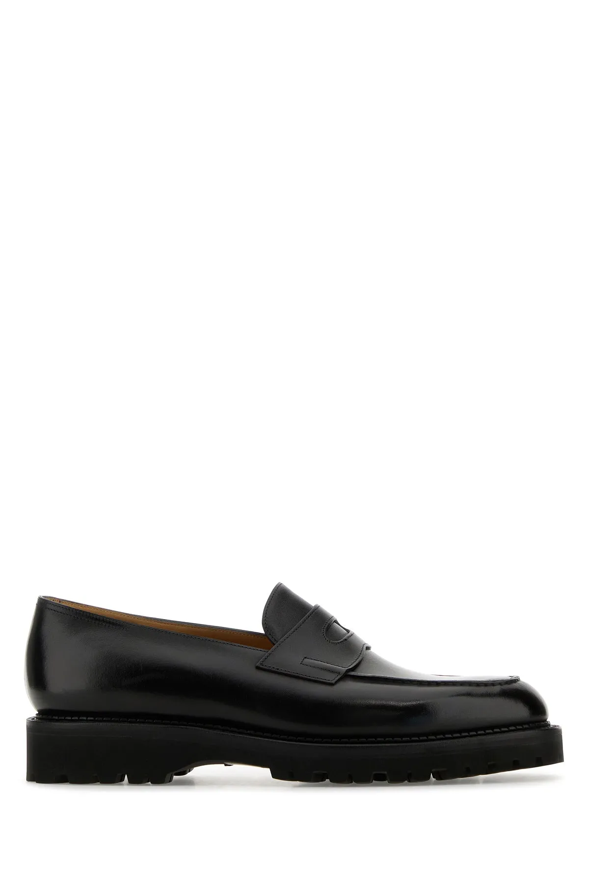 Black leather Lopez loafers