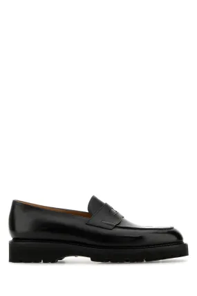 Black leather Lopez loafers