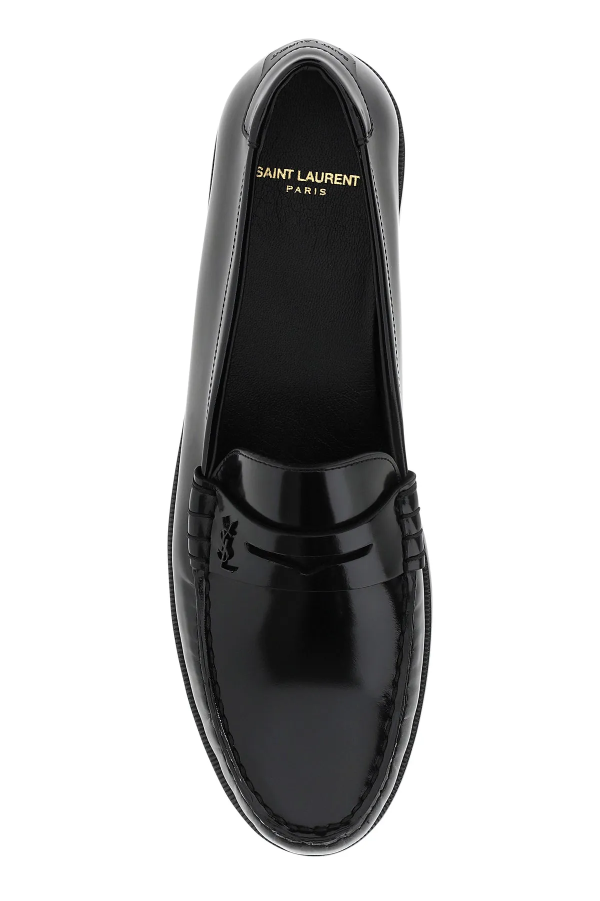Black leather Magnum loafers