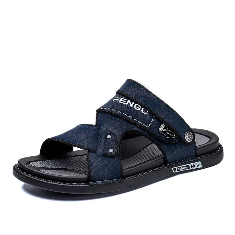 Cuzcare Men Velcro Rubber Sandals Fashionable Casual Summer Footwear