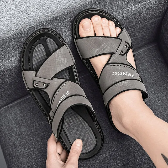 Cuzcare Men Velcro Rubber Sandals Fashionable Casual Summer Footwear