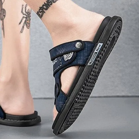 Cuzcare Men Velcro Rubber Sandals Fashionable Casual Summer Footwear