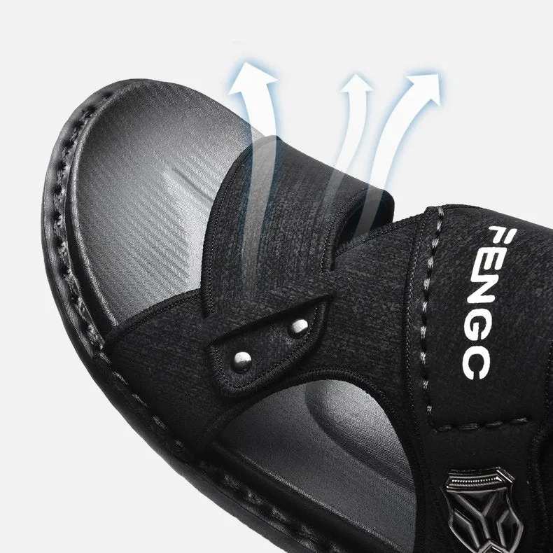Cuzcare Men Velcro Rubber Sandals Fashionable Casual Summer Footwear