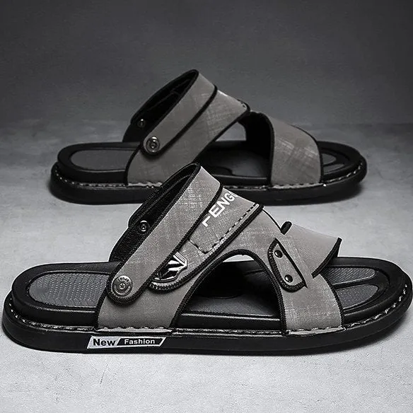 Cuzcare Men Velcro Rubber Sandals Fashionable Casual Summer Footwear