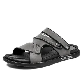 Cuzcare Men Velcro Rubber Sandals Fashionable Casual Summer Footwear