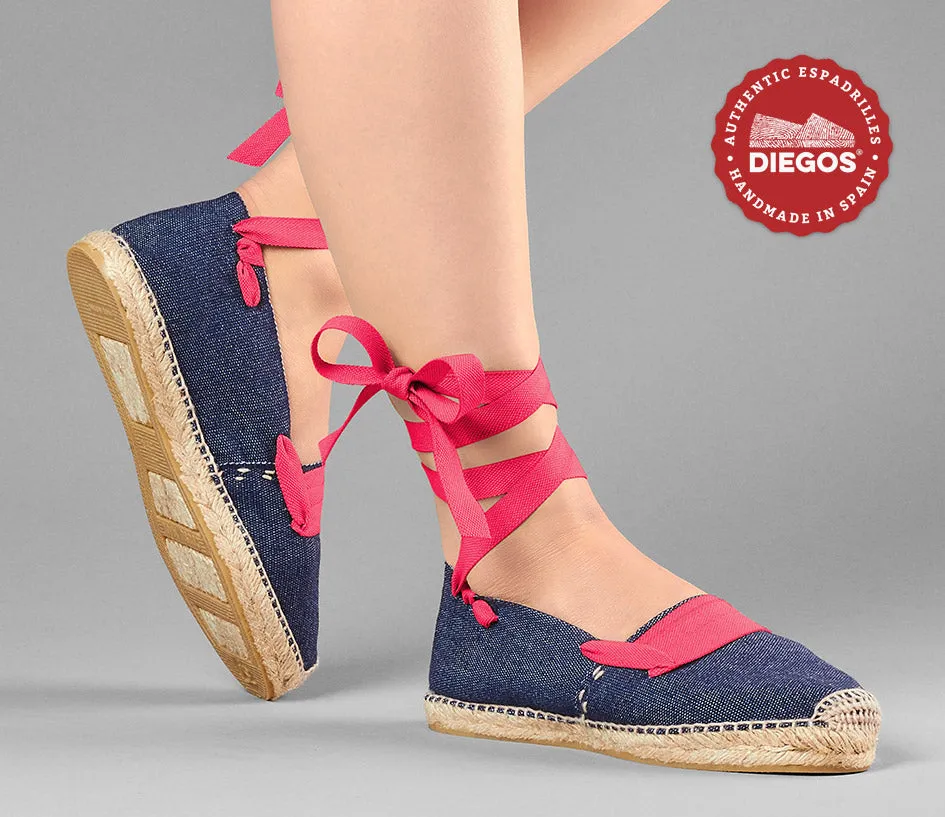 Denim basque espadrilles
