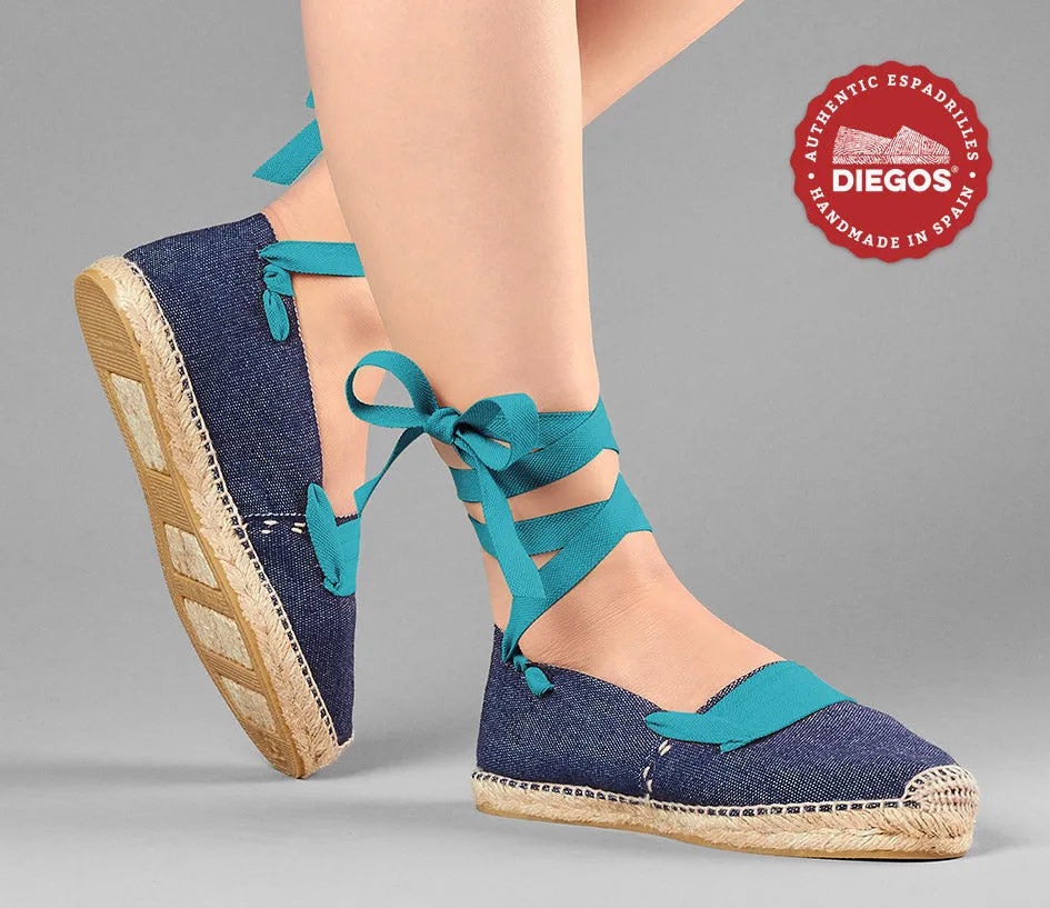 Denim basque espadrilles