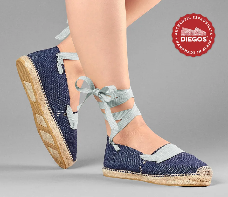 Denim basque espadrilles