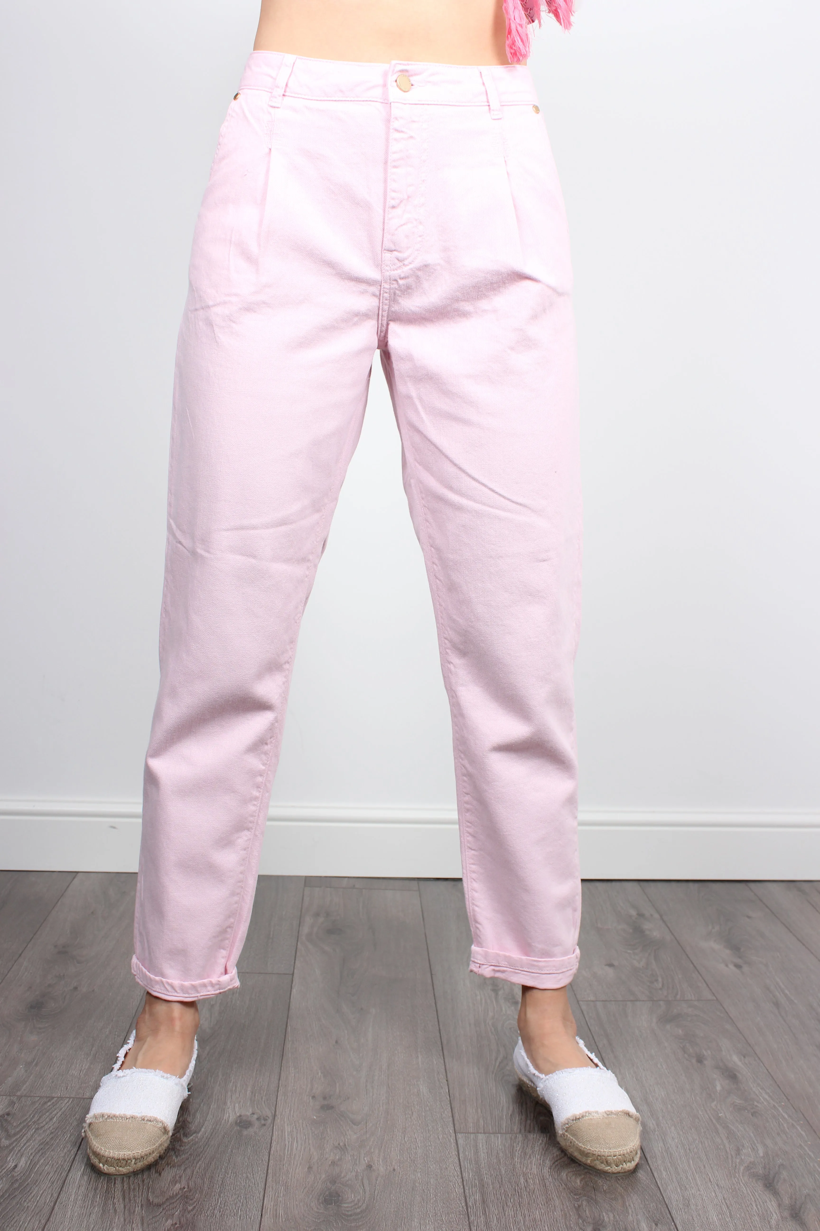 EA Bappy Baggy Fit Jeans in Bleached Rose