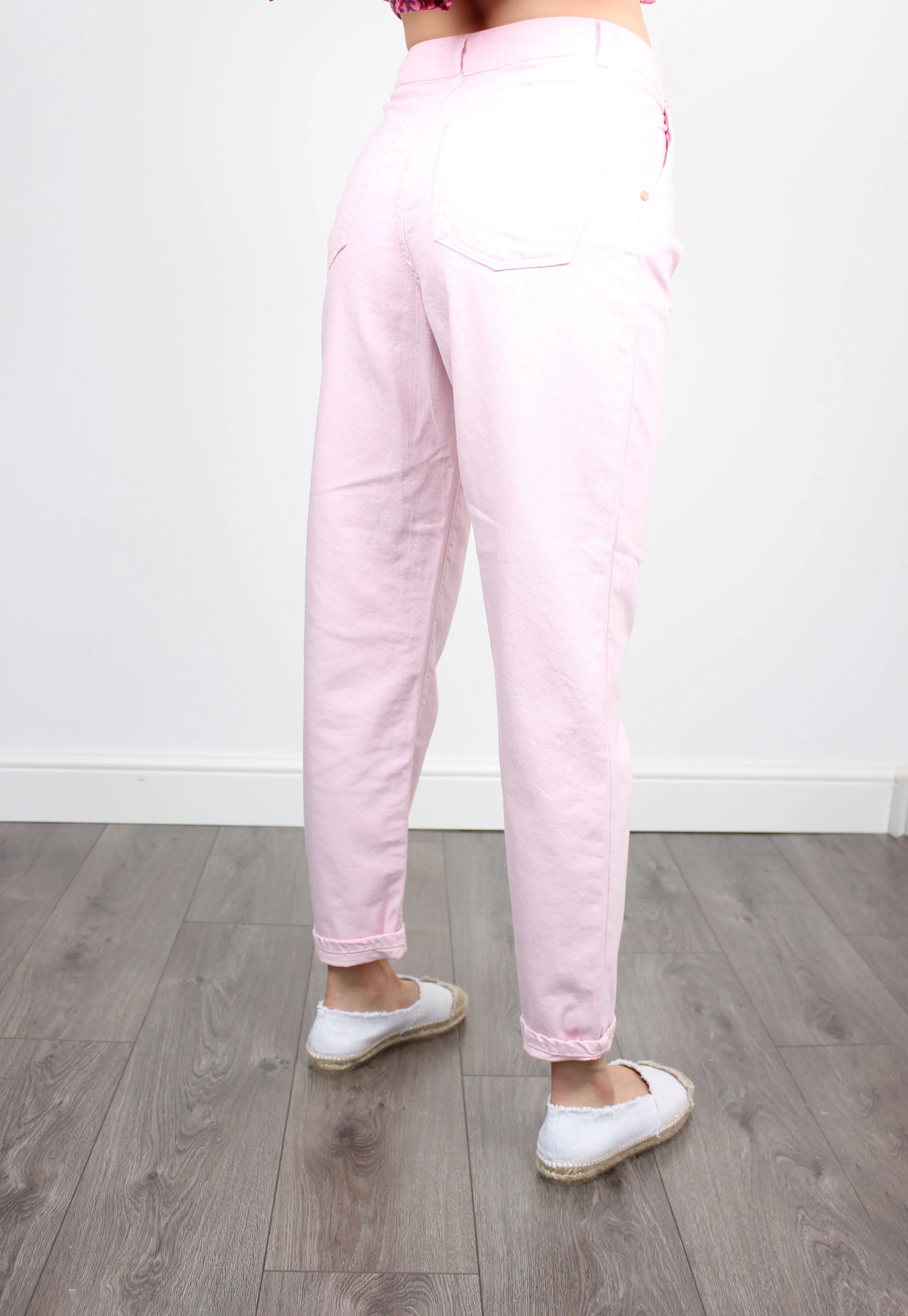 EA Bappy Baggy Fit Jeans in Bleached Rose