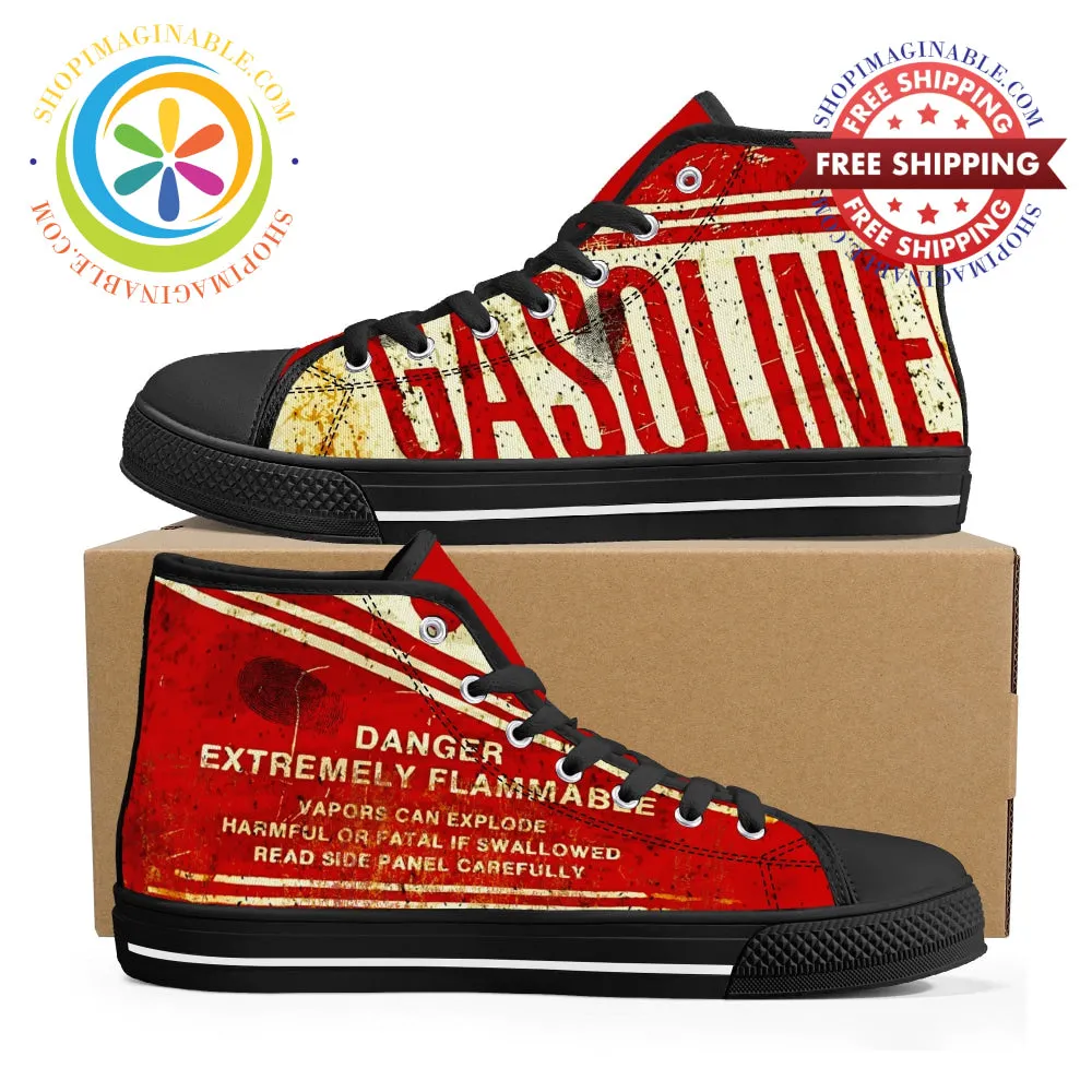 Gasoline High Top Canvas Shoes