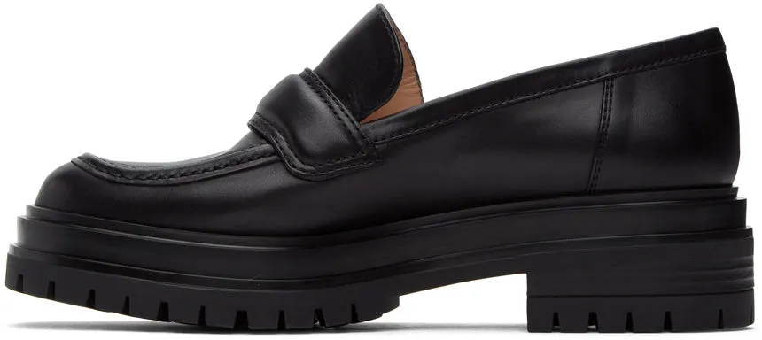 Gianvito Rossi Black Argo Loafers