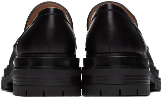 Gianvito Rossi Black Argo Loafers