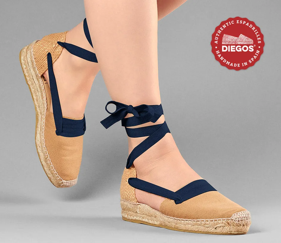 Jute Lola low wedge Basque espadrilles