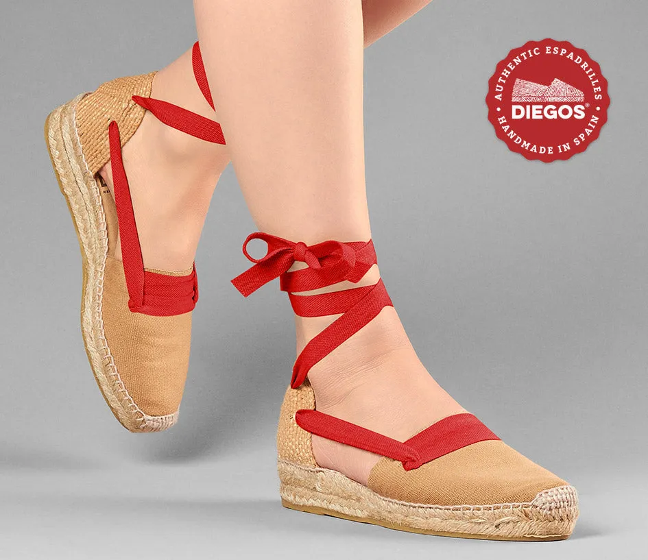 Jute Lola low wedge Basque espadrilles