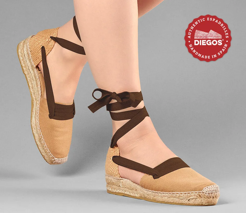 Jute Lola low wedge Basque espadrilles