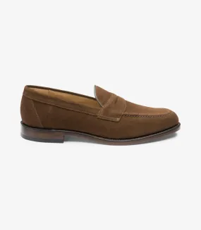 LOAKE IMPERIAL BROWN SUEDE LOAFER LEATHER SOLE F-MEDIUM