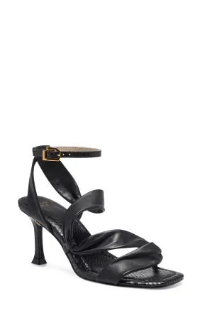 Louise Et Cie HETTY Ankle Straped Fashion Heeled Sandals BLACK