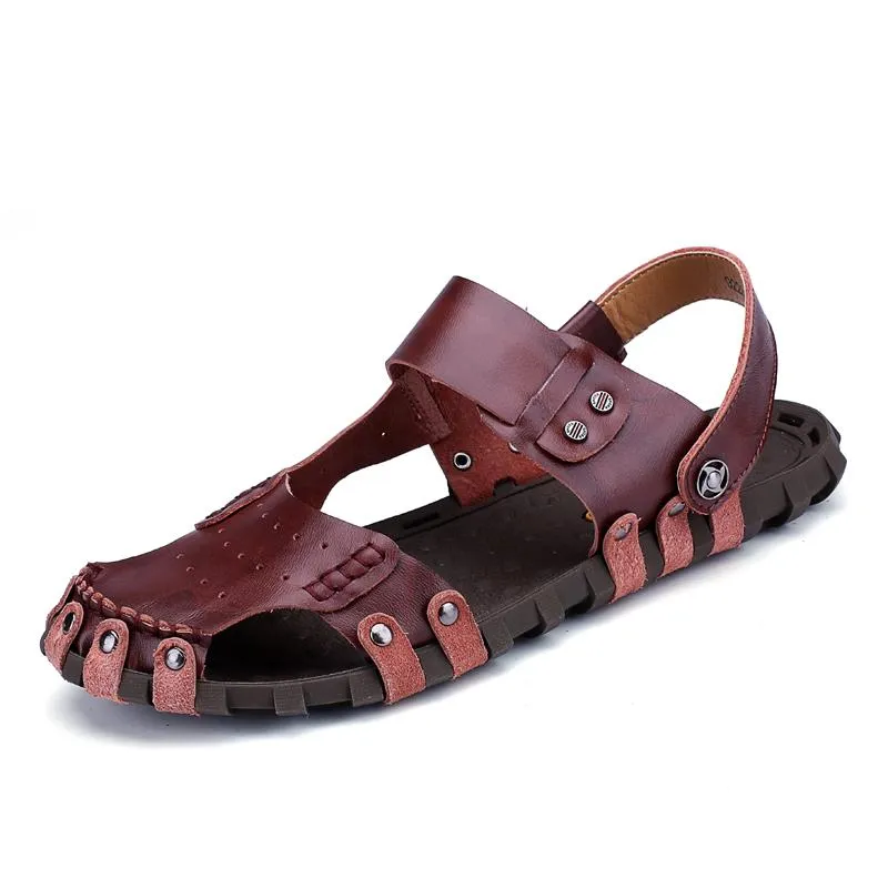 Men's Summer Genuine Leather Beach Sandals
