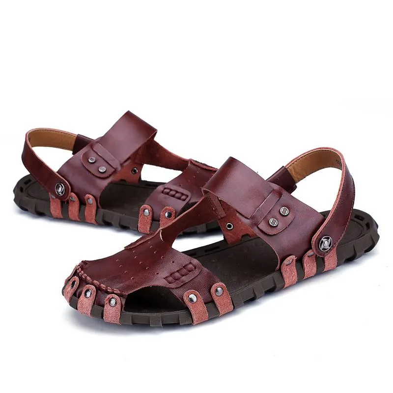 Men's Summer Genuine Leather Beach Sandals
