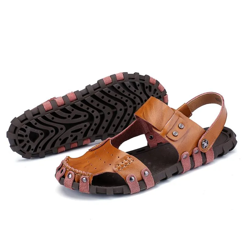 Men's Summer Genuine Leather Beach Sandals