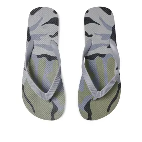 New with tags! George Men's Camo Flip Flops Grey/black! Sz 11-12