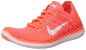Nike Free Running Motion Flyknit Shoes Hyper Orange/WhiteTotal Crimson 8 BM Us