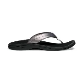 Olukai Women's Ohana Flip Flop - Pewter Black
