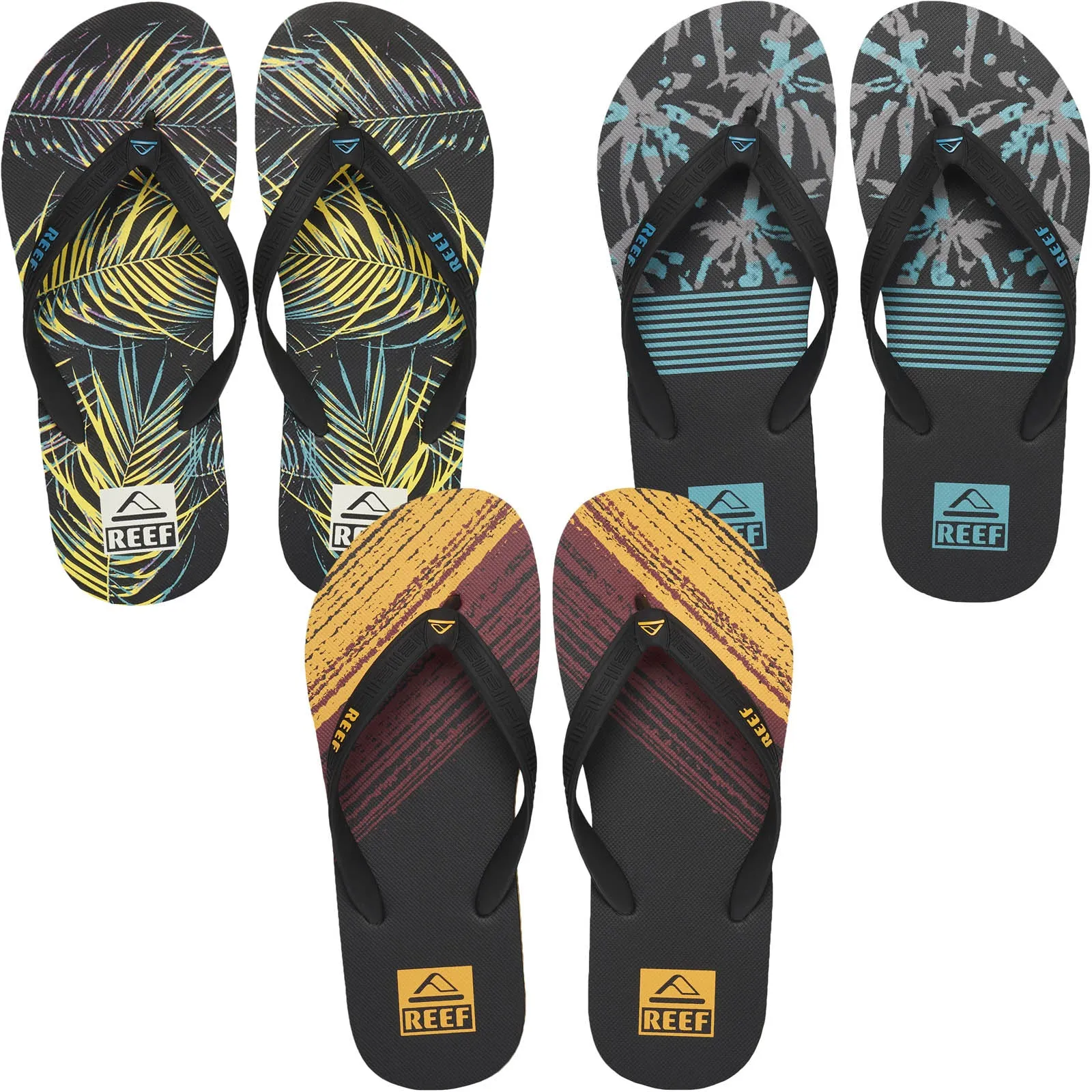 Reef Mens Seaside Prints Summer Flip Flops
