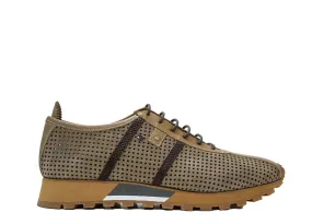 Roberto Serpentini Men's Taupe Leather Sneaker 58327