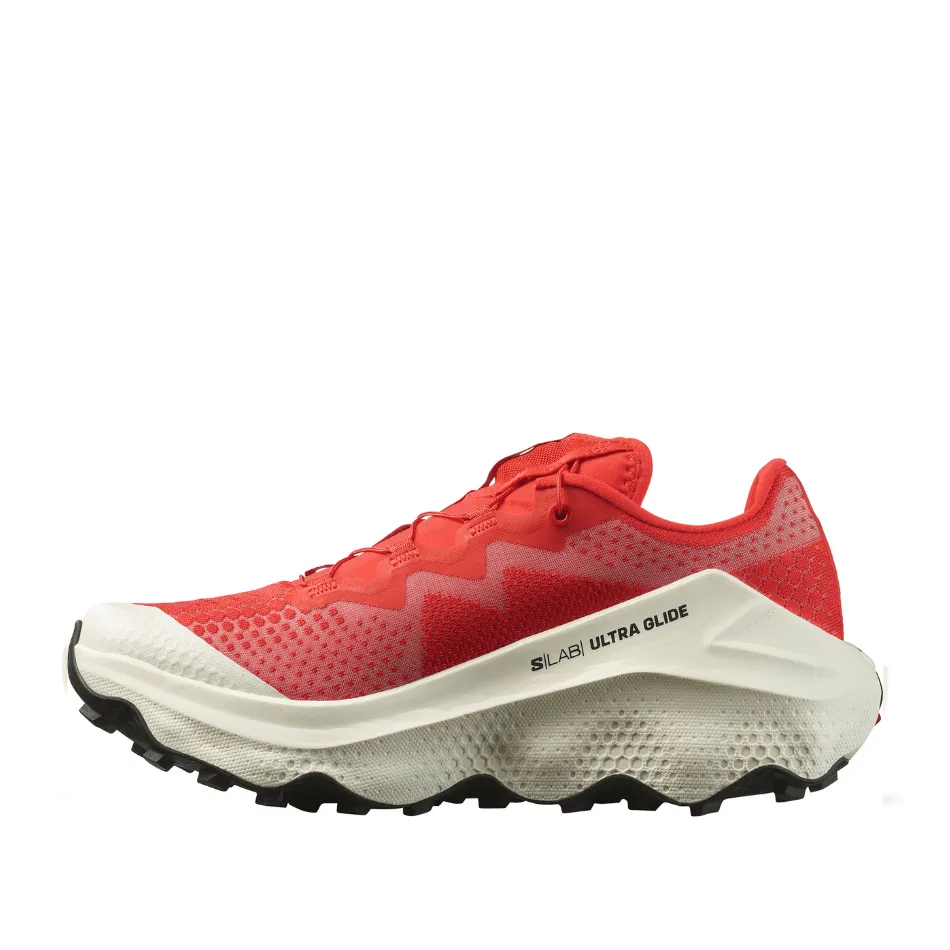Salomon Unisex S/Lab Ultra Glide Trail Running Shoes in Fiery Red/Pompeian Red/Vanilla Ice SS25