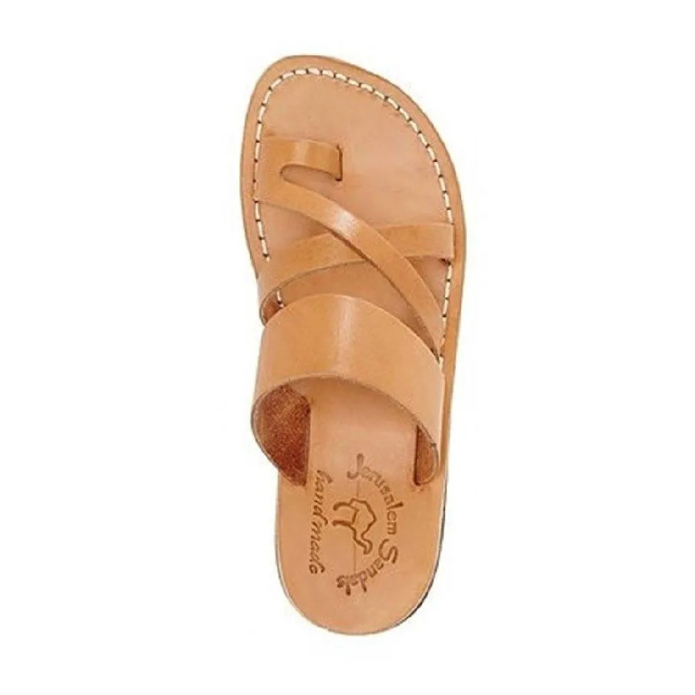 The Good Shepherd - Leather Toe Loop Slide | Tan
