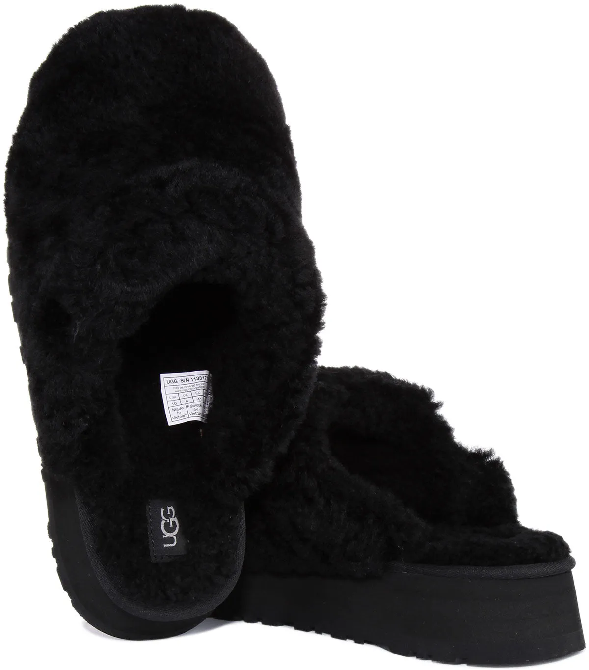 Ugg Australia Maxi Curly Platform In Black For Women