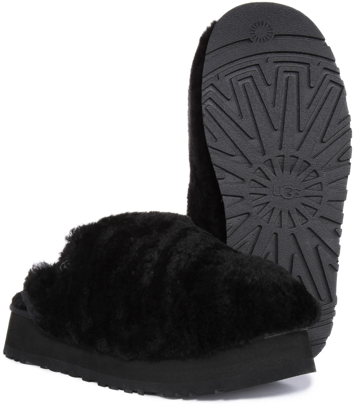 Ugg Australia Maxi Curly Platform In Black For Women
