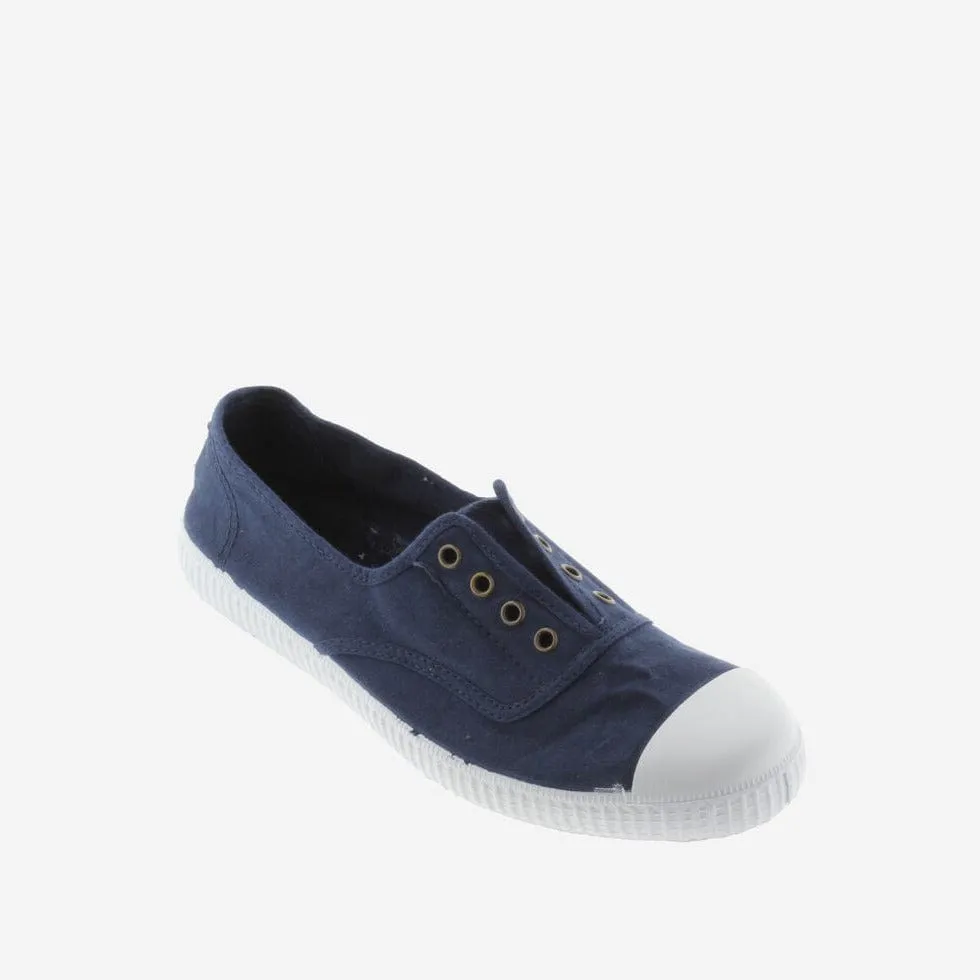 Victoria 1915 Inglesa Drec® Canvas Elastic Plimsoll in Drec Marino