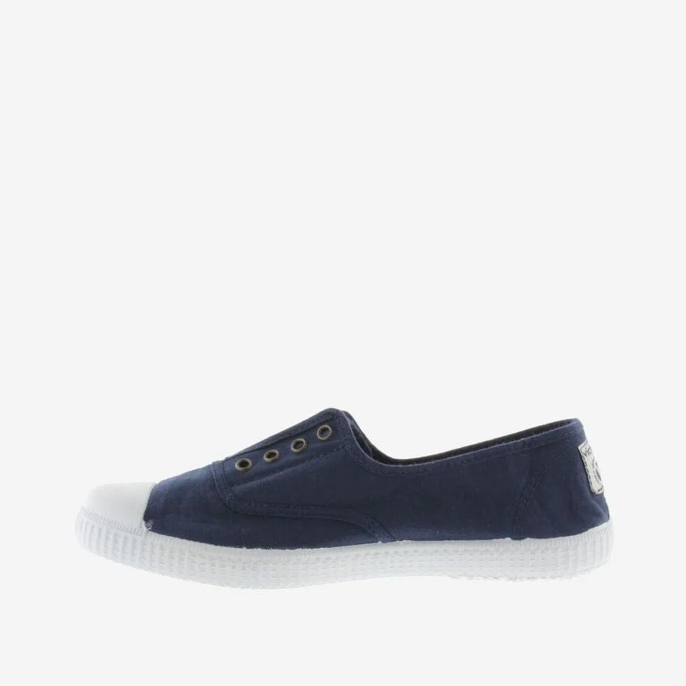 Victoria 1915 Inglesa Drec® Canvas Elastic Plimsoll in Drec Marino