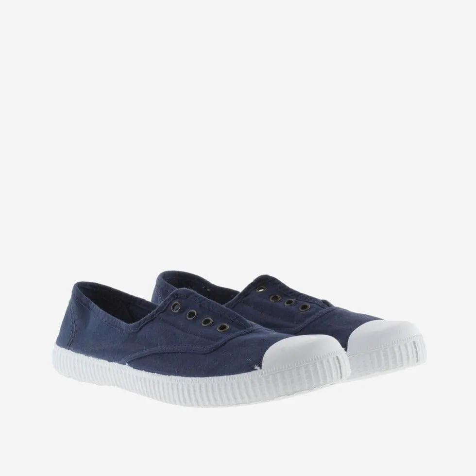Victoria 1915 Inglesa Drec® Canvas Elastic Plimsoll in Drec Marino