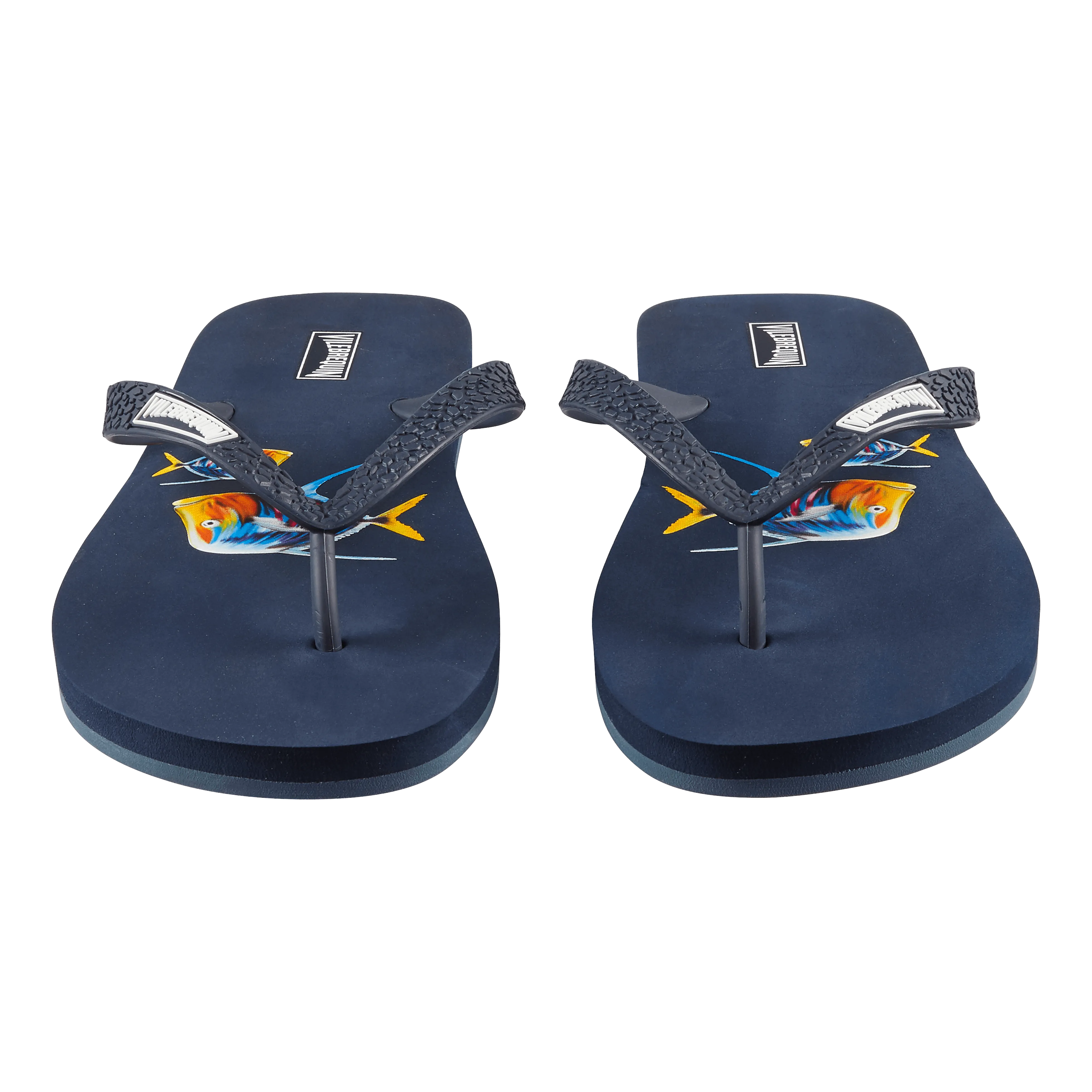 Vilbrequin Men Beach Flip flops Piranhas Navy