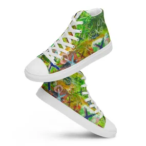 Women’s high top canvas shoes- Green